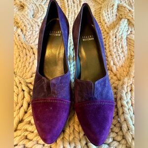 Stuart Weitzman purple suede pumps, size 8 1/2
